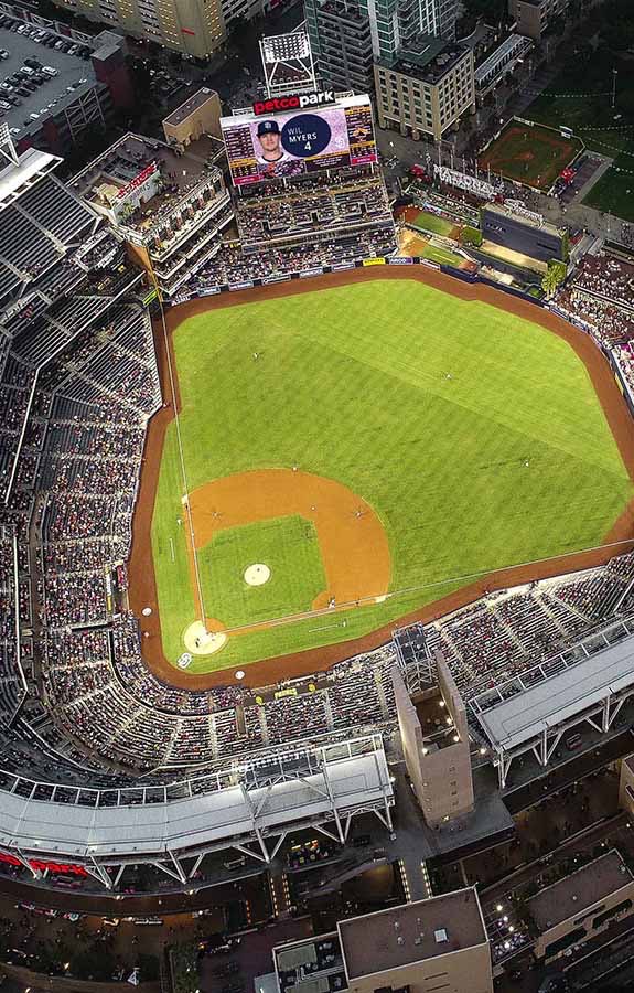 Stadium crowd at a live sports event
